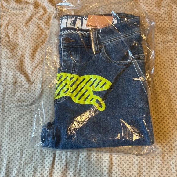 Icecream Neon Lime Striped Running Dog Denim Jean - Picture 11 of 12